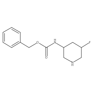 Carbamic acid, N-[(3R,5R)-5-fluoro-3-piperidinyl]-, phenylmethyl ester, rel-结构式