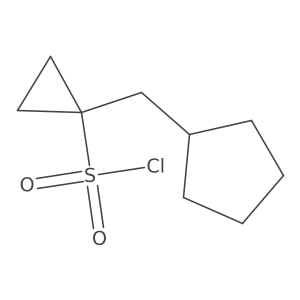 1-(Cyclopentylmethyl)cyclopropane-1-sulfonyl chloride结构式