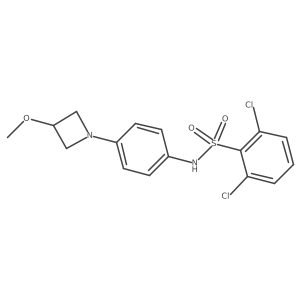 2,6-dichloro-N-(4-(3-methoxyazetidin-1-yl)phenyl)benzenesulfonamide Structure