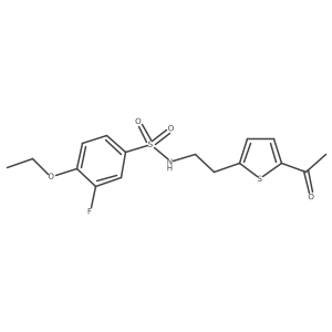 N-(2-(5-acetylthiophen-2-yl)ethyl)-4-ethoxy-3-fluorobenzenesulfonamide Structure