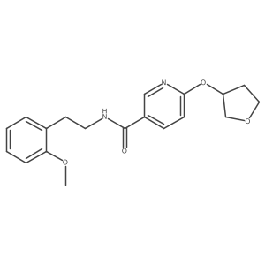 N-(2-methoxyphenethyl)-6-((tetrahydrofuran-3-yl)oxy)nicotinamide结构式