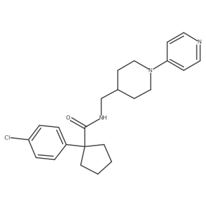1-(4-chlorophenyl)-N-((1-(pyridin-4-yl)piperidin-4-yl)methyl)cyclopentanecarboxamide结构式
