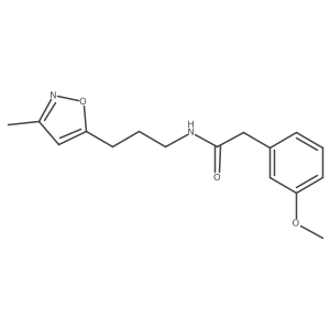 2-(3-methoxyphenyl)-N-(3-(3-methylisoxazol-5-yl)propyl)acetamide Structure