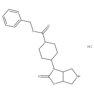benzyl 4-[(3aR,6aS)-2-oxo-hexahydro-2H-pyrrolo[3,4-d][1,3]oxazol-3-yl]piperidine-1-carboxylate hydrochloride Structure