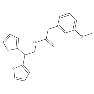 N-[2-(furan-2-yl)-2-(thiophen-2-yl)ethyl]-2-(3-methoxyphenyl)acetamide结构式
