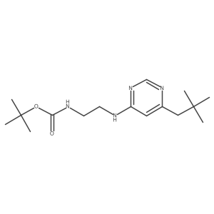tert-butyl N-(2-{[6-(2,2-dimethylpropyl)pyrimidin-4-yl]amino}ethyl)carbamate Structure