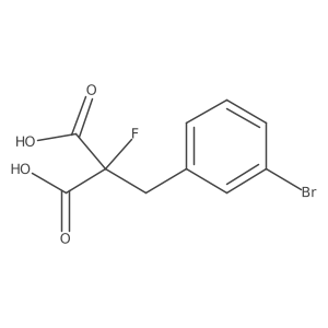 2-[(3-Bromophenyl)methyl]-2-fluoropropanedioic acid Structure