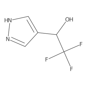 2,2,2-trifluoro-1-(1H-pyrazol-4-yl)ethan-1-ol结构式