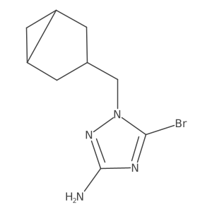 1-({Bicyclo[3.1.0]hexan-3-yl}methyl)-5-bromo-1h-1,2,4-triazol-3-amine结构式