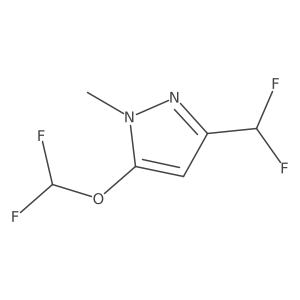 5-(Difluoromethoxy)-3-(difluoromethyl)-1-methyl-1H-pyrazole结构式