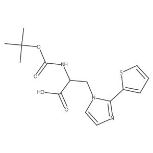 2-{[(tert-butoxy)carbonyl]amino}-3-[2-(thiophen-2-yl)-1H-imidazol-1-yl]propanoic acid结构式