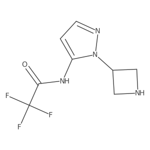 N-[1-(azetidin-3-yl)-1H-pyrazol-5-yl]-2,2,2-trifluoroacetamide Structure