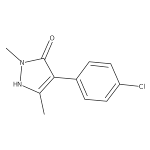 4-(4-chlorophenyl)-1,3-dimethyl-1H-pyrazol-5-ol结构式
