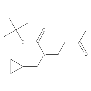tert-butyl N-(cyclopropylmethyl)-N-(3-oxobutyl)carbamate结构式