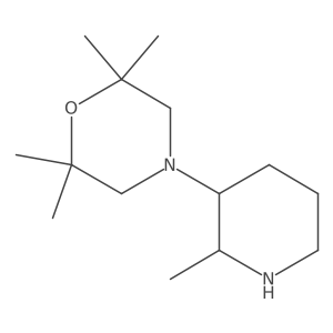 2,2,6,6-Tetramethyl-4-(2-methylpiperidin-3-yl)morpholine结构式