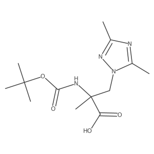 2-{[(tert-butoxy)carbonyl]amino}-3-(dimethyl-1H-1,2,4-triazol-1-yl)-2-methylpropanoic acid Structure