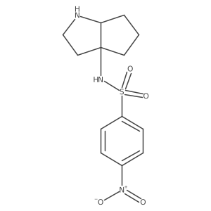 rac-N-[(3aR,6aS)-octahydrocyclopenta[b]pyrrol-3a-yl]-4-nitrobenzene-1-sulfonamide Structure