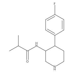 N-[4-(4-fluorophenyl)piperidin-3-yl]-2-methylpropanamide结构式