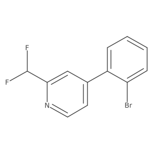 4-(2-Bromophenyl)-2-(difluoromethyl)pyridine Structure