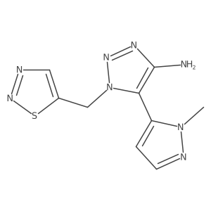 5-(1-methyl-1H-pyrazol-5-yl)-1-[(1,2,3-thiadiazol-5-yl)methyl]-1H-1,2,3-triazol-4-amine Structure