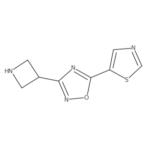 3-(Azetidin-3-yl)-5-(1,3-thiazol-5-yl)-1,2,4-oxadiazole结构式