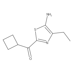 2-Cyclobutanecarbonyl-4-ethyl-1,3-thiazol-5-amine结构式
