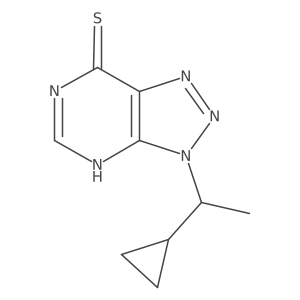 3-(1-cyclopropylethyl)-3H-[1,2,3]triazolo[4,5-d]pyrimidine-7-thiol结构式
