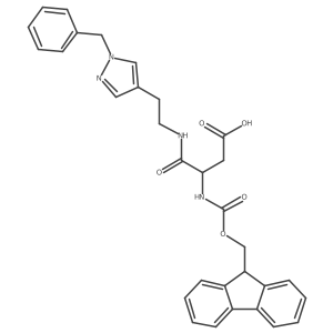 3-{[2-(1-benzyl-1H-pyrazol-4-yl)ethyl]carbamoyl}-3-({[(9H-fluoren-9-yl)methoxy]carbonyl}amino)propanoic acid Structure