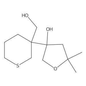 3-[3-(Hydroxymethyl)thian-3-yl]-5,5-dimethyloxolan-3-ol结构式