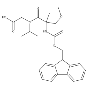 2-[2-({[(9H-fluoren-9-yl)methoxy]carbonyl}amino)-2-(methoxymethyl)-N-(propan-2-yl)propanamido]acetic acid结构式