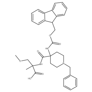 2-{[1-benzyl-4-({[(9H-fluoren-9-yl)methoxy]carbonyl}amino)piperidin-4-yl]formamido}-3-methoxy-2-methylpropanoic acid Structure