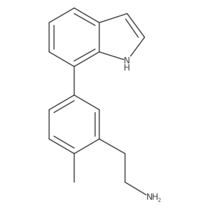 2-[5-(1H-indol-7-yl)-2-methylphenyl]ethan-1-amine结构式