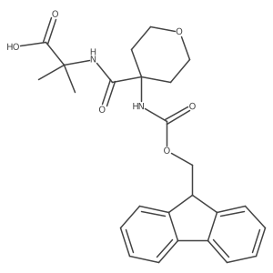 2-{[4-({[(9H-fluoren-9-yl)methoxy]carbonyl}amino)oxan-4-yl]formamido}-2-methylpropanoic acid结构式