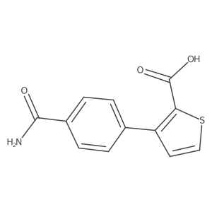3-(4-Carbamoylphenyl)thiophene-2-carboxylic acid结构式