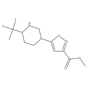 Methyl 5-[6-(trifluoromethyl)piperidin-3-yl]-1,2-thiazole-3-carboxylate Structure