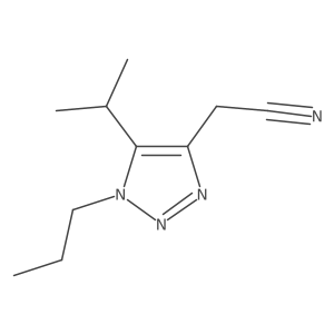 2-[5-(propan-2-yl)-1-propyl-1H-1,2,3-triazol-4-yl]acetonitrile结构式