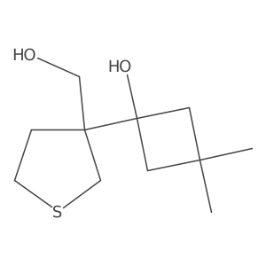 1-[3-(Hydroxymethyl)thiolan-3-yl]-3,3-dimethylcyclobutan-1-ol Structure