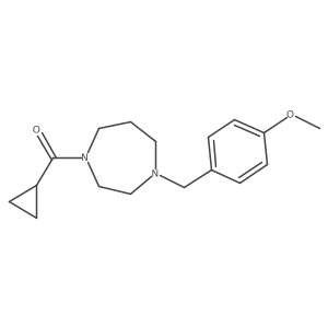 1-Cyclopropanecarbonyl-4-[(4-methoxyphenyl)methyl]-1,4-diazepane结构式