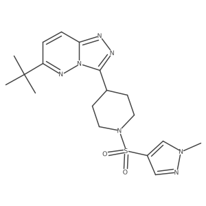 4-{6-tert-butyl-[1,2,4]triazolo[4,3-b]pyridazin-3-yl}-1-[(1-methyl-1H-pyrazol-4-yl)sulfonyl]piperidine结构式