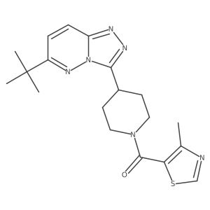 4-{6-Tert-butyl-[1,2,4]triazolo[4,3-b]pyridazin-3-yl}-1-(4-methyl-1,3-thiazole-5-carbonyl)piperidine结构式