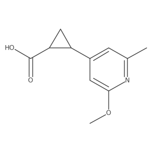 rac-(1R,2R)-2-(2-methoxy-6-methylpyridin-4-yl)cyclopropane-1-carboxylic acid结构式