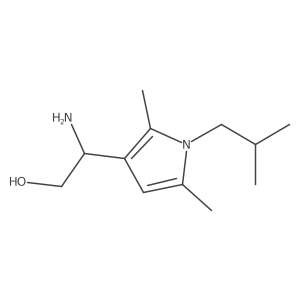 (2S)-2-amino-2-[2,5-dimethyl-1-(2-methylpropyl)-1H-pyrrol-3-yl]ethan-1-ol Structure