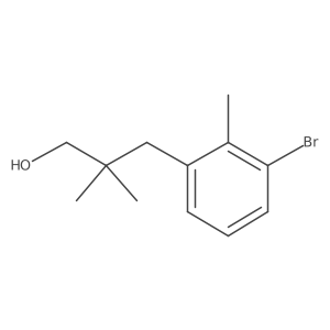 3-(3-Bromo-2-methylphenyl)-2,2-dimethylpropan-1-ol结构式