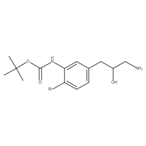 tert-butyl N-[5-(3-amino-2-hydroxypropyl)-2-bromophenyl]carbamate结构式
