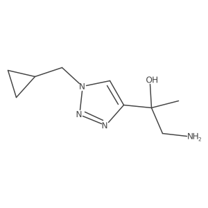 1-amino-2-[1-(cyclopropylmethyl)-1H-1,2,3-triazol-4-yl]propan-2-ol结构式