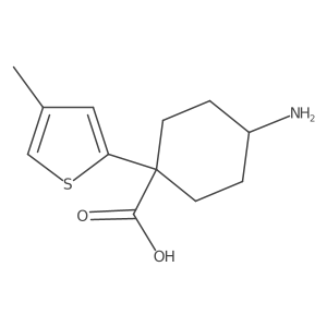 4-Amino-1-(4-methylthiophen-2-yl)cyclohexane-1-carboxylic acid Structure