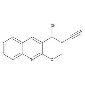 3-Hydroxy-3-(2-methoxyquinolin-3-yl)propanenitrile Structure