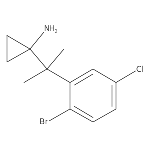 1-[2-(2-Bromo-5-chlorophenyl)propan-2-yl]cyclopropan-1-amine结构式