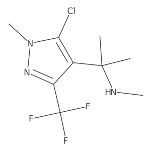 {2-[5-chloro-1-methyl-3-(trifluoromethyl)-1H-pyrazol-4-yl]propan-2-yl}(methyl)amine结构式