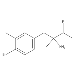 3-(4-Bromo-3-methylphenyl)-1,1-difluoro-2-methylpropan-2-amine结构式